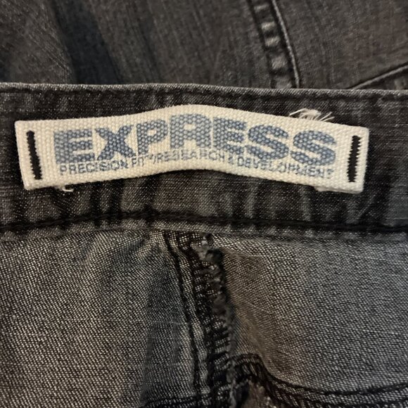 Express Womens Size 6 Precision Fit Black Jeans Zip Detail Stretch Pants - Picture 5 of 7